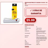 REGLETA ELECTRICA Q7 6 SALIDAS 110/120 V - 85 CM . - Img 57882195