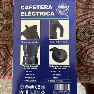 Cafetera eléctrica de 480w 300ml(6 tazas) marca STARTRONIC - 2/2