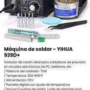 Máquina de soldar - YIHUA 939D+ Soldador de cautín. Nueva - Img 50688456