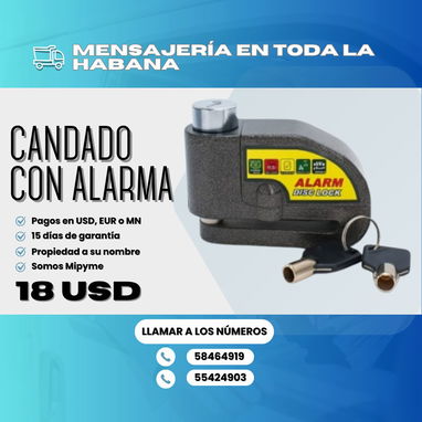 🔓 CANDADOS PARA MOTOS Y BICICLETAS. ♦️ VARIOS MODELOS: DE CABLE Y CON ALARMA - Img 116872120