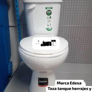 Juego de baño edesa tasa tanke con sus herrajes - Img 53991486