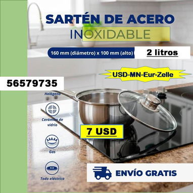 FG-CALDEROS ACERO INOXIDABLE    56579735 /(USD-MN-Eur-Zelle)/ Envio Gratis - 2/2