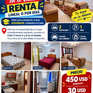 Renta lineal o por días en el Vedado!!! - Img 56006041