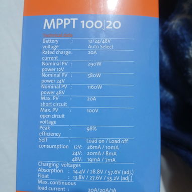 Controlador solar Mppt Victron 20 amp 100 volt en paneles,  baterías de 12,24,48 volt - 2/2