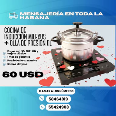 👩🍳 COCINA DE INDUCCIÓN MILEXUS 🔴 DOBLE 💲85 USD 🔴 SENCILLA 💲35 USD 🔴 COCINA + OLLA DE PRESIÓN - Img 114230936