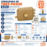 CERRADURA DE TRES PASOS S.P.C — MODELO 2020YP-3M - Img 57533670