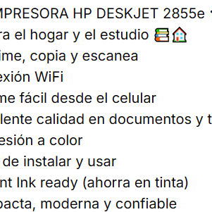 IMPRESORA HP DESK JET 2855e NEW SELLADA EM}N CAJA TRAIDA DE USA - 2/2