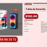 BOCINA 8'' CON MICRÓFONO 6000W P.M.P.O NDR-1095 VPT#-0129 - Img 56828403