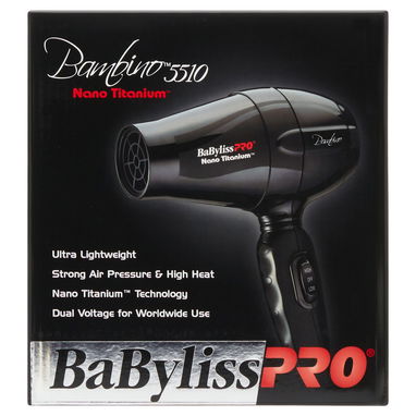 💨 BaBylissPRO Bambino Secador De Viaje Nano Titanium | Compacto, Liviano, Bivolt Y Antifrizz 🌍 Envío* + Garantía** - Img 96719128