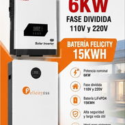 INVERSOR MUST de 6KW de fase dividida con BATERÍA FELICITY 15KWH - Img 55698517