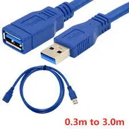 Extensión USB 3.0 de un puerto, Ideal para TV, computadoras y otros. 52759786. Nuevos de paquete en su nylon - Img 52034320