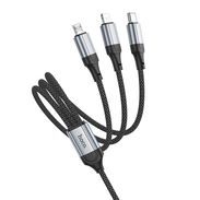 Cable 3 en 1 Hoco X102 Fresh – iPhone, Micro USB y Type-C, Carga 2.4A - Img 57369455