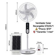 58296067  *Ventilador Solar Recargable STAVEL*! 💰 *Precio: $70* 🛡️ *Garantía: 1 mes* - Img 55501719