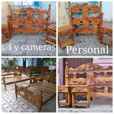 Camas de madera con colchón confort - Img 119346255