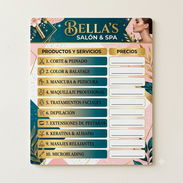 Cartel de precios para salón - Img 57299867