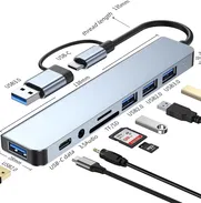 💻​ HUB USB - TIPOC MULTIFUNCION 💻​  8 EN 1 💻​ PUERTOS USB 💻​ 3.5 💻​ SD - MICROSD 💻​5.887.23.60 - Img 50268872