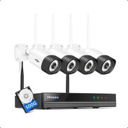 (X) Hiseeu Sistema de cámara de seguridad inalámbrica 4 camaras Pro 2.4G/5G $343.44 - Img 56497600