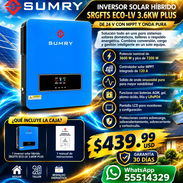 Inversor solar híbrido SRGFTS ECO-LV 3.6KW PLUS de 24 V con MPPT y onda pura, Nuevo en su caja sellada. Variedad - Img 57691177