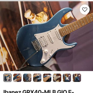 Guitarra Eléctrica Ibanez GIO GRG40 Metallic Light Blue (LIKE NEW) - Img 120794875