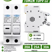🔺️🔺️PORTAFUSIBLE 2P DC1100V TOPV-32. DISPONIBLE CON FUSIBLES DE 20A, 25A o 30A. 20usd - Img 57705292