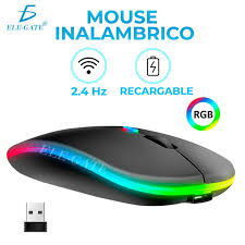Mouse inalámbrico recargable con Bluetooth 5.0 y conexión 2.4G, con iluminación LED y diseño ultradelgado - Img 100389287