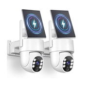 Cámaras de Seguridad Solar Gianteye 2K Inalámbricas para Exterior, Pack de 2, PTZ, Visión Nocturna a Color y Audio 2 Vía - Img 57396317