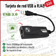 Tarjeta de red USB* Adaptador RJ45 a USB 3.0 para laptop o PC - Img 45460901