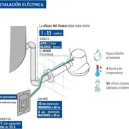 Ducha eléctrica 4 temperatura marca foset. 110v , 5400w . Incluye brazo de montaje . - Img 55685114