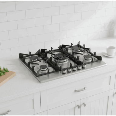 Excelente Cocina de Gas Empotrada Italiana de Acero Inoxidable, marca Drija Milan 90. NUEVA en su caja - Img 119104479