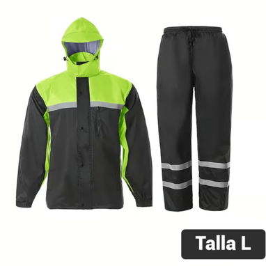 Traje Impermeable de Alta Visibilidad Con Chaqueta Y Pantalón Reflectivo. Ideal para ciclistas y motos 🔶 $69 - 3/7