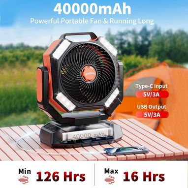 Ventilador portátil recargable Coldsky $140 USD Batería 40,000 mAh - 2/3