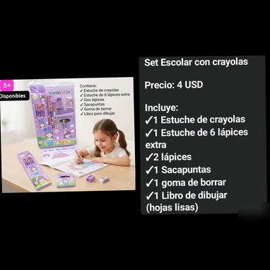 Mochilitas para prescolar y utensilios para la escuela - 5/10