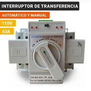 Interruptor De Transferencia Automática (ATS) Dual 2P 63A 110V Automático Y Manual Con Carcasa Metálica (Modelo GCQ2-63/ - Img 56042737