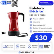 Cafetera Eléctrica 3 y 6 tazas EKO 550W - Img 56694548