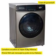 Lavadora automática con secadora a vapor, carga frontal 10kg Milexus - Img 45585279