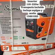 Planta Eléctrica Sigma/ 6500w Inverter Silenciosa 110-220w// 1300 USD - Img 55655570