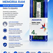 MEMORIA RAM ADATA DDR4 4GB 2666 MHz 🏠 20 USD - Img 57174369