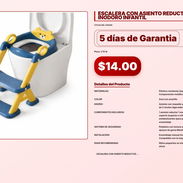 ESCALERA CON ASIENTO REDUCTOS DE INODORO INFANTIL . - Img 57102034