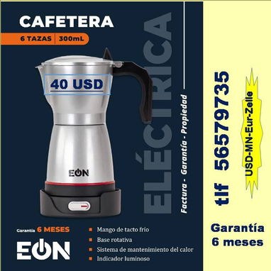 CAFETERAS ELECTRICAS (Varios colores) 3-6 tazas T-56579735/(USD-MN-Eur-Zelle)/Recogida Marianao/Tpte (Costo Adicional) - Img 117860698