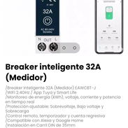 Breaker inteligente 32A (Medidor). Monitoreo de energía (kWh), voltaje, corriente y potencia en tiempo real - Img 57371972