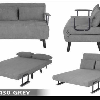 ✅️ Sofá - Cama modernos, para decorar su hogar 🩶 y 💙 oscuro. Importados. - 2/2
