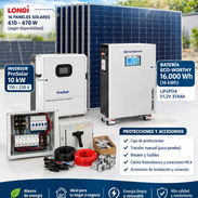 Kit fotovoltaico de 10 kw con respaldo de 16kwh. Paneles Cables y accesorios. - Img 58307051