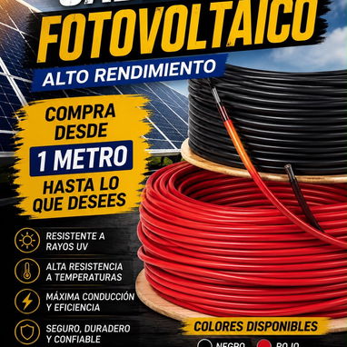 Venta de cable fotovoltaico 10AWG NEGRO Y ROJO y conectores MC4 - 3/3