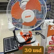 Ventilador de mesa recargable con panel solar - Img 55260620