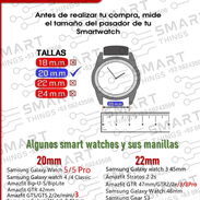 Manilla metálica milanesa 20mm/ Manillas milanesas para relojes inteligentes/ Manillas para Smart watch - Img 41025861
