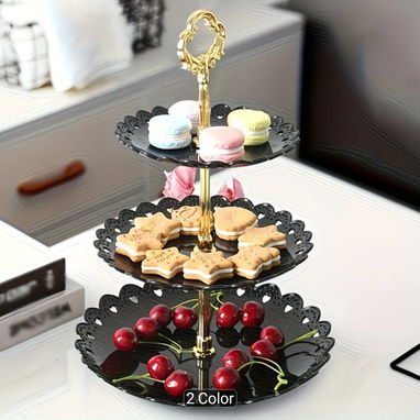 Soporte gourmet negro y dorado 10 usd - Img 121219158
