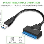 07.1 🫱Cable Adaptador SATA a USB 3.0 HDD 2.5" y 3.5"(opcion para fuente externa) 7usd - Img 56421111