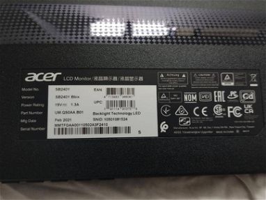 Monitor Acer LED de 24" nuevo en caja,sin marco,Ultraslim/53454724 - Img main-image