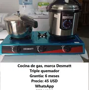 Cocina de gas, quemador triple con 6 meses de garantía - Img 48297772