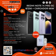 📱300📱XIAOMI REDMI NOTE 14 PRO 5G 8/256 INCLUYE CARGADOR 66W. MENSAJERÍA CON FACTURA Y GARANTÍA. TLF 54833699 - Img 51826683